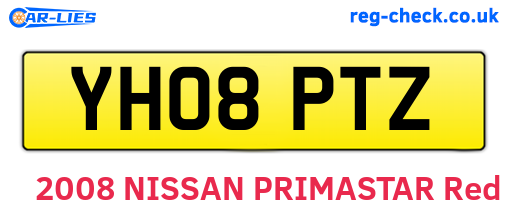 YH08PTZ are the vehicle registration plates.
