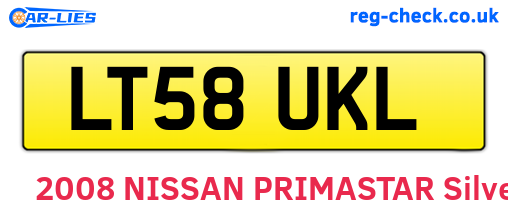 LT58UKL are the vehicle registration plates.