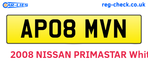 AP08MVN are the vehicle registration plates.