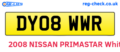 DY08WWR are the vehicle registration plates.