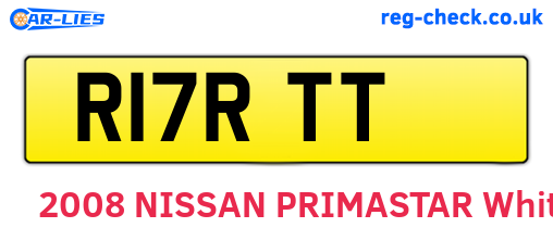 R17RTT are the vehicle registration plates.