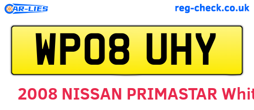 WP08UHY are the vehicle registration plates.