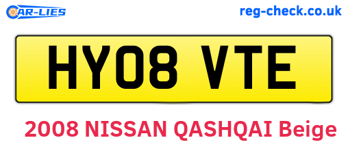 HY08VTE are the vehicle registration plates.