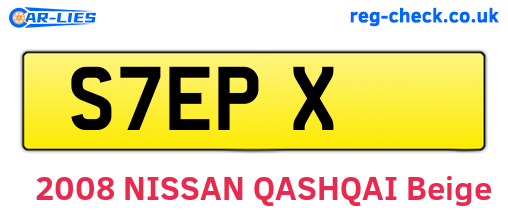 S7EPX are the vehicle registration plates.