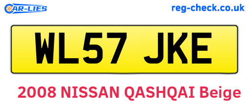 WL57JKE are the vehicle registration plates.