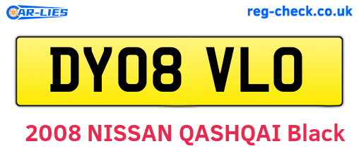 DY08VLO are the vehicle registration plates.