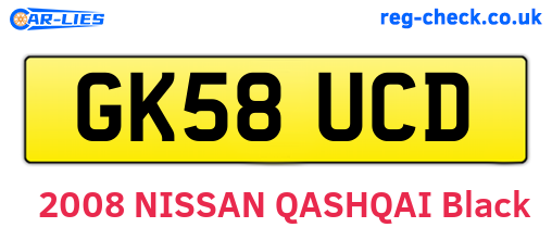 GK58UCD are the vehicle registration plates.