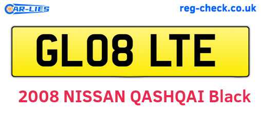 GL08LTE are the vehicle registration plates.
