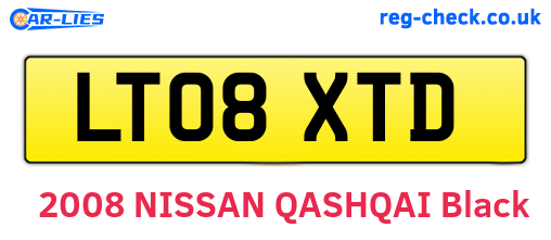 LT08XTD are the vehicle registration plates.