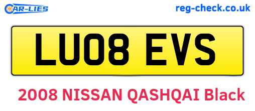 LU08EVS are the vehicle registration plates.