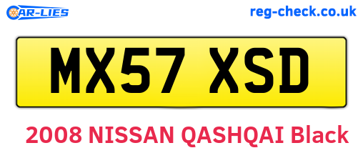 MX57XSD are the vehicle registration plates.