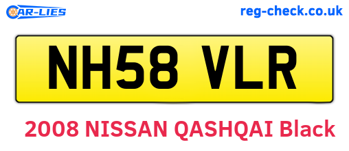 NH58VLR are the vehicle registration plates.