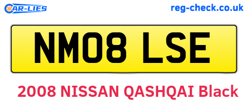 NM08LSE are the vehicle registration plates.