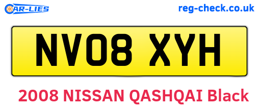 NV08XYH are the vehicle registration plates.
