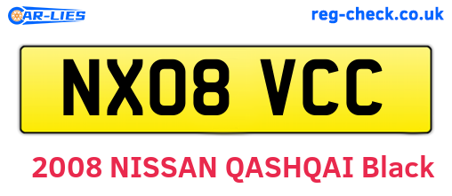 NX08VCC are the vehicle registration plates.