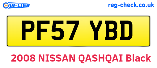 PF57YBD are the vehicle registration plates.