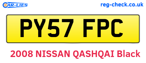 PY57FPC are the vehicle registration plates.