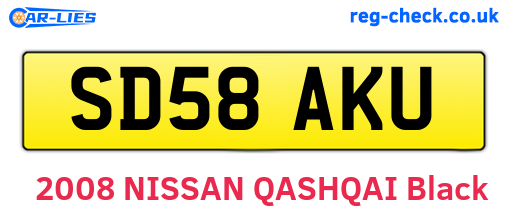 SD58AKU are the vehicle registration plates.