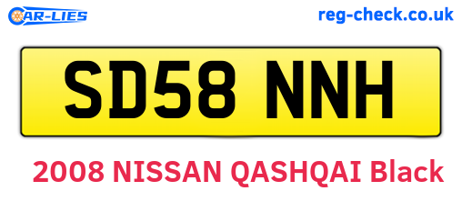 SD58NNH are the vehicle registration plates.