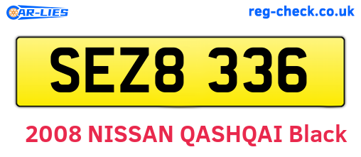SEZ8336 are the vehicle registration plates.