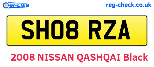 SH08RZA are the vehicle registration plates.