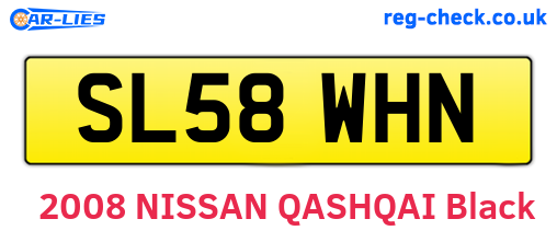 SL58WHN are the vehicle registration plates.