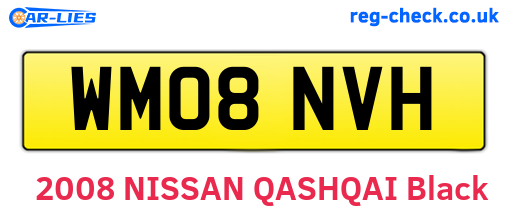 WM08NVH are the vehicle registration plates.
