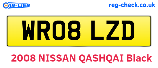 WR08LZD are the vehicle registration plates.
