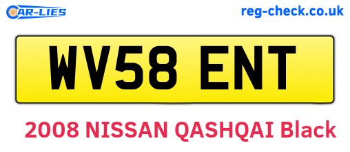 WV58ENT are the vehicle registration plates.