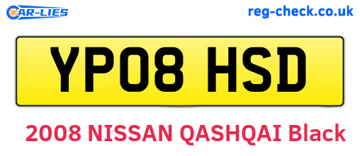 YP08HSD are the vehicle registration plates.