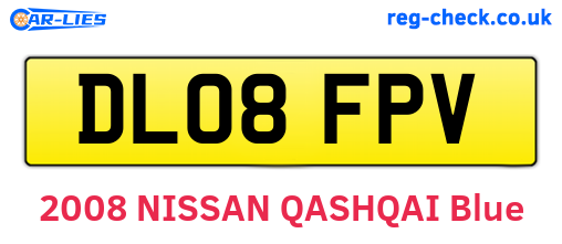 DL08FPV are the vehicle registration plates.
