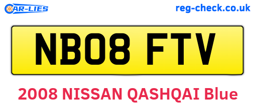 NB08FTV are the vehicle registration plates.