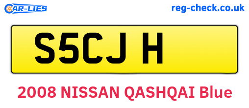 S5CJH are the vehicle registration plates.