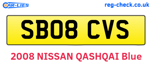 SB08CVS are the vehicle registration plates.