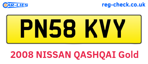 PN58KVY are the vehicle registration plates.