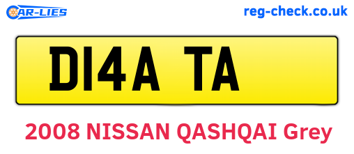 D14ATA are the vehicle registration plates.