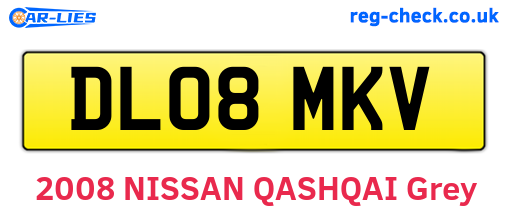 DL08MKV are the vehicle registration plates.