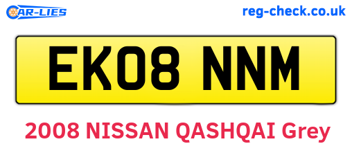 EK08NNM are the vehicle registration plates.
