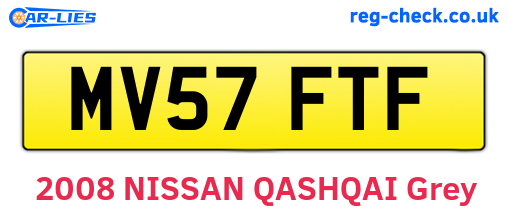 MV57FTF are the vehicle registration plates.