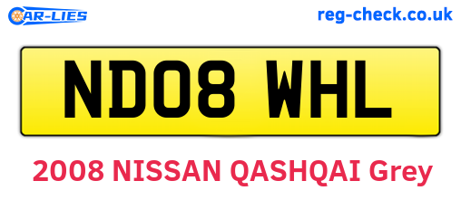ND08WHL are the vehicle registration plates.