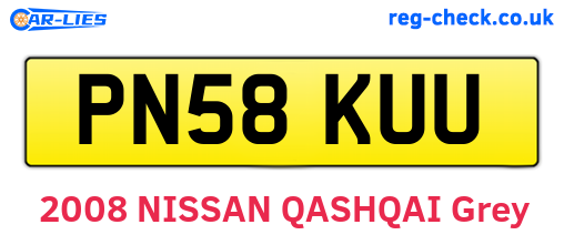 PN58KUU are the vehicle registration plates.