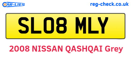 SL08MLY are the vehicle registration plates.