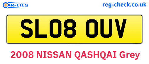 SL08OUV are the vehicle registration plates.