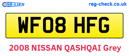 WF08HFG are the vehicle registration plates.