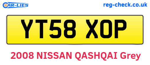 YT58XOP are the vehicle registration plates.