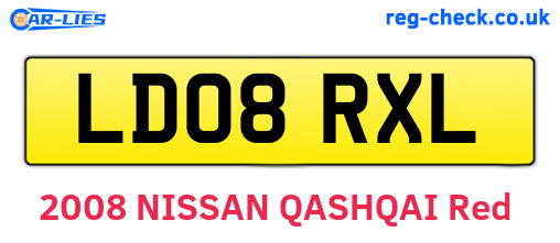 LD08RXL are the vehicle registration plates.