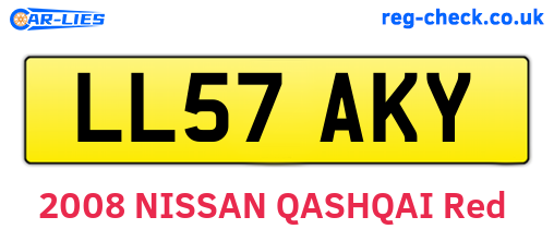LL57AKY are the vehicle registration plates.