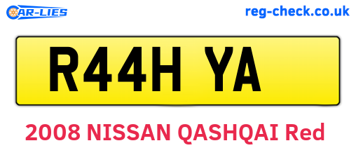 R44HYA are the vehicle registration plates.