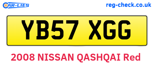 YB57XGG are the vehicle registration plates.