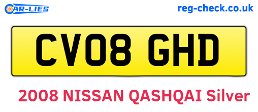 CV08GHD are the vehicle registration plates.